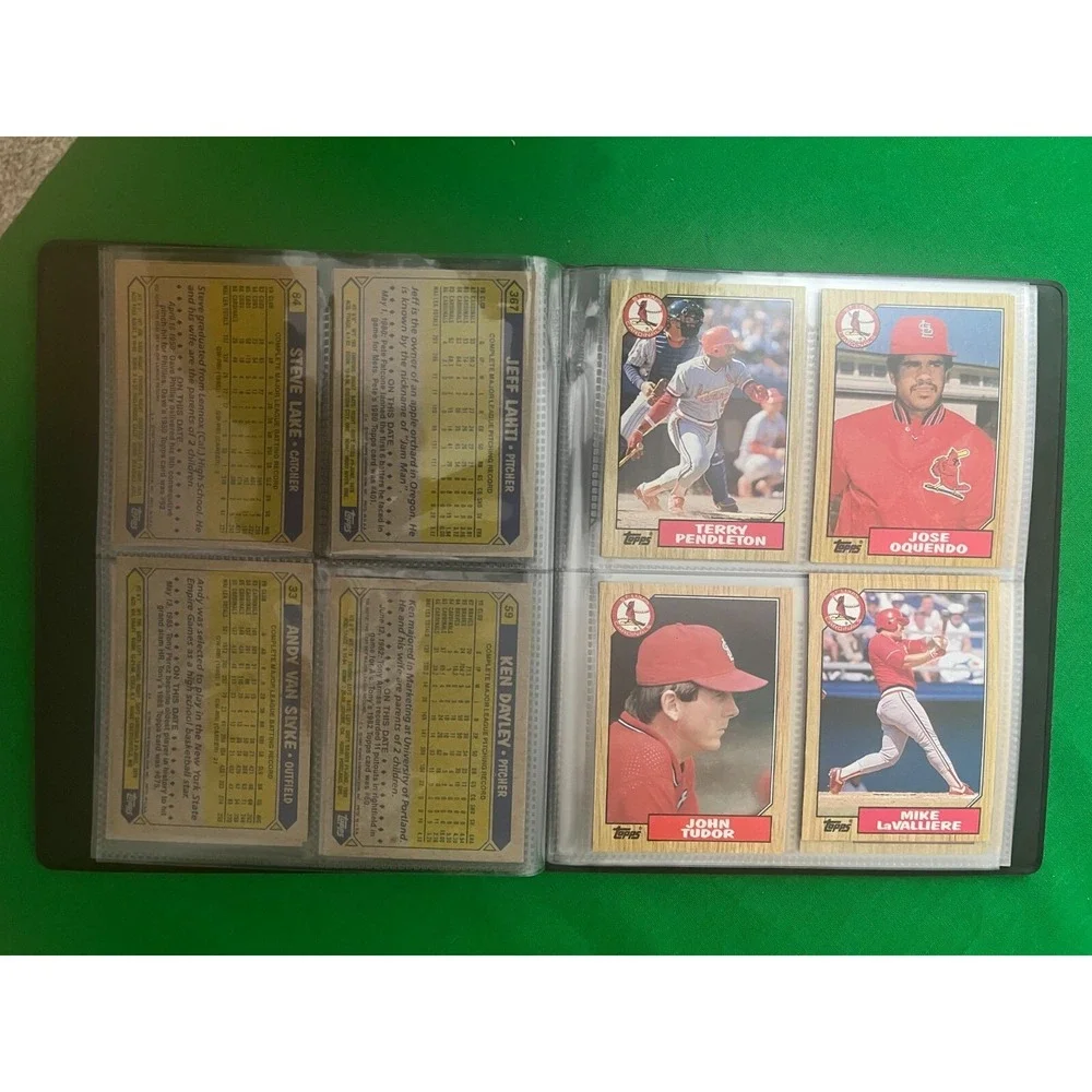 St Louis‎ Cardinals  1987 Topps Team Set with 40 card collector album.